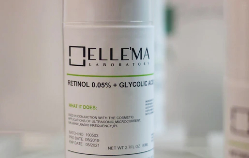 کرم ژل ضدچروک و روشن کننده الما retinol 0.05%+Glycolic acid 4% ELLEMA